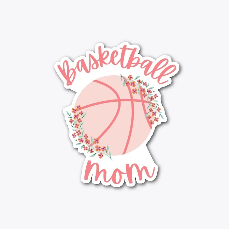 Floral Basketball Mom Art