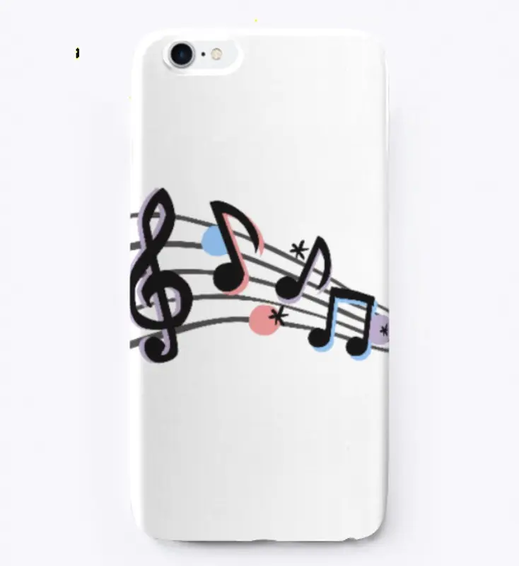 Girly Musician Music Notes Graphic